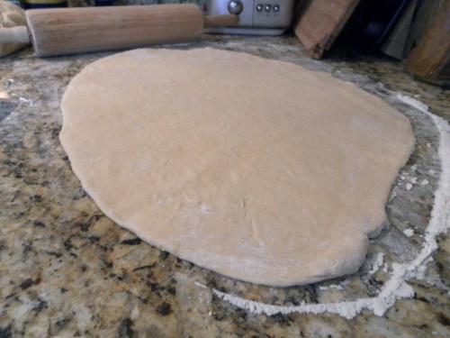 roll out the beignet dough