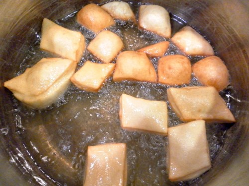 frying the beignets