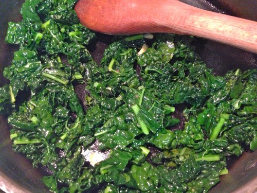 Lavender Kale with garlic and lemon
