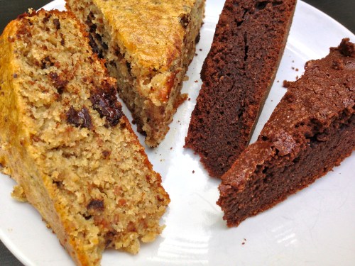 banana bread, brownies