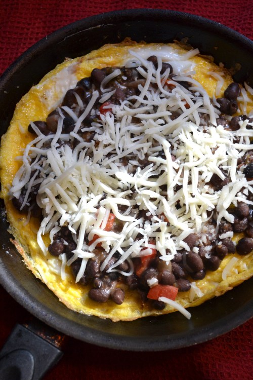 black bean chili omelette