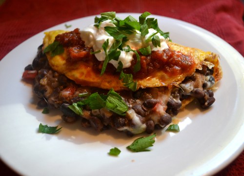 loaded chili omelette