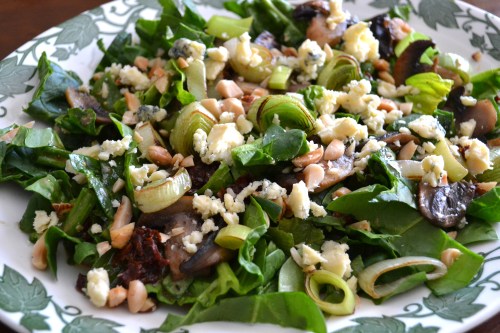spinach and leek salad