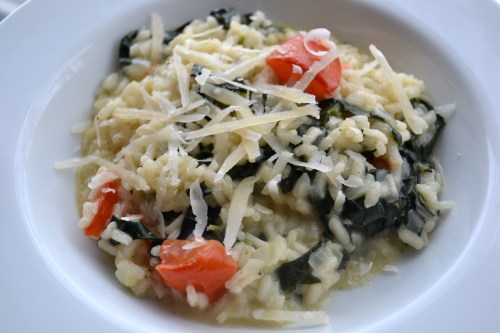 kale and tomato risotto
