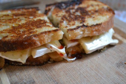 brie and caramelized onion sandwich