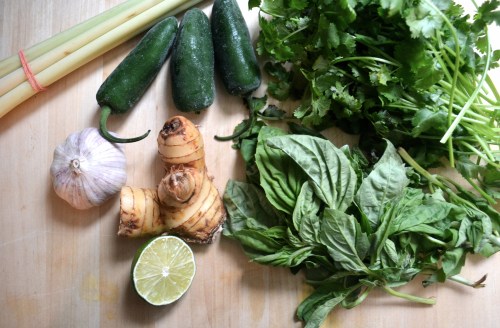 vegetables for Thai green curry