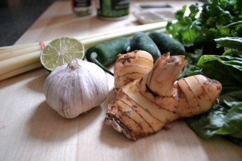 vegetables for Thai green curry