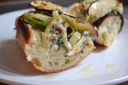 gorgonzola, fennel and apple tartine