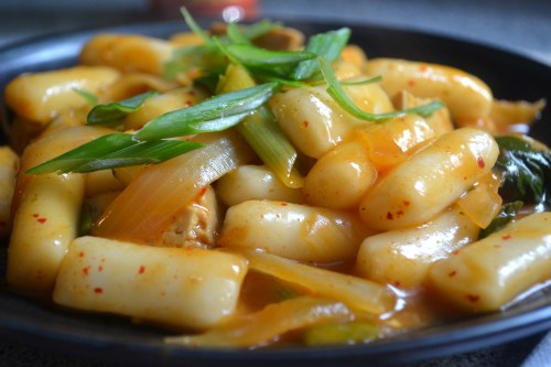 dokbokki, dukbokki, Korean rice cake