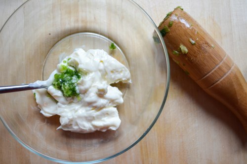 jalapeno, garlic, lime mayo