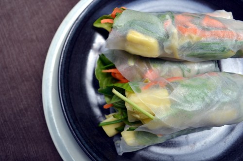 pineapple jalapeno spring rolls