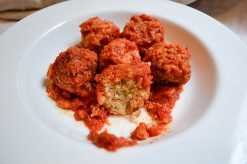 veggie meatballs with farro